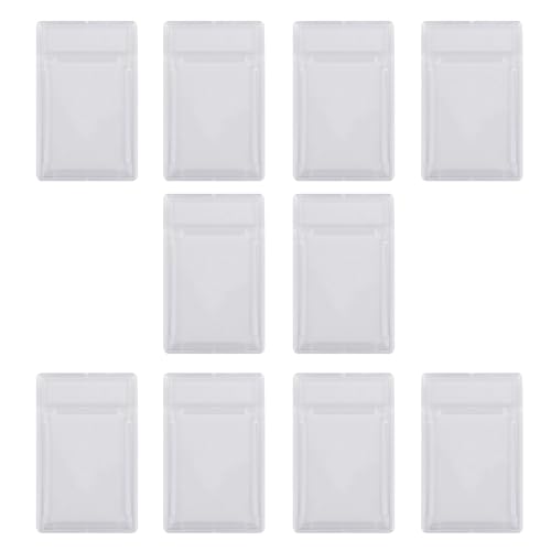 Fozriybefy 10 StüCke Sammelkarten SchutzhüLle Aus Acryl, Klar, Abgestufter Kartenhalter mit Etikettenposition, HartkartenhüLlen von Fozriybefy
