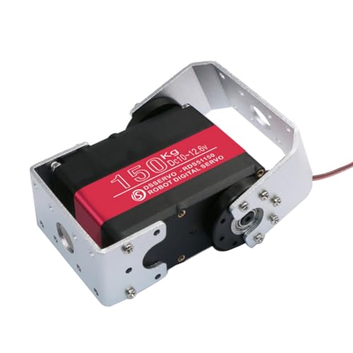 Fozriybefy 150 Kg 12 V RDS51150 Doppelwellen-Digital-Roboterservo Aus Metall mit U-Montagehalterung, Wasserdicht, 270 Grad von Fozriybefy