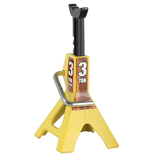 Fozriybefy 3 Tonnen Skala Jack Modell Achsständer Lift Spielzeug Heavy Duty Support Fahrzeug Bodenratsche für TRX4 D90 CC01 1:10 RC Gelb von Fozriybefy