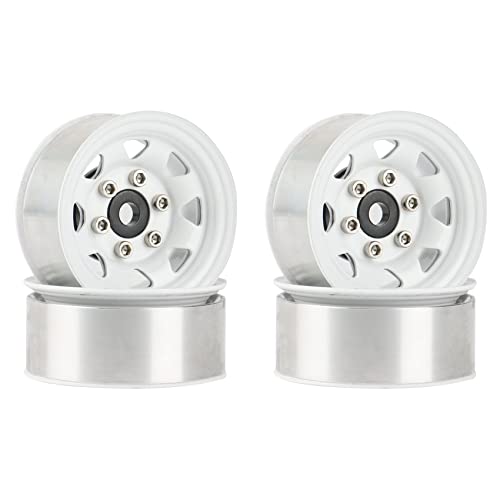 Fozriybefy 4 StüCk 1,55 Metall Beadlock Rad Felgen Nabe für 1/10 RC Crawler Auto Axial Jr 90069 D90 CC01 LC70 MST,1 von Fozriybefy