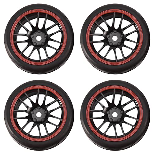 Fozriybefy 4 Stücke 12Mm Felgen und Gummi Reifen für Rc 1/10 Straße Drift Auto R von Fozriybefy