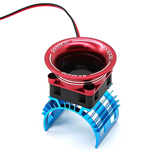 Fozriybefy MotorküHlköRperabdeckung + LüFter für A959-B 144001 124019 1/8 1/10 RC Car 540 550 3650 GrößE MotorküHlköRper von Fozriybefy