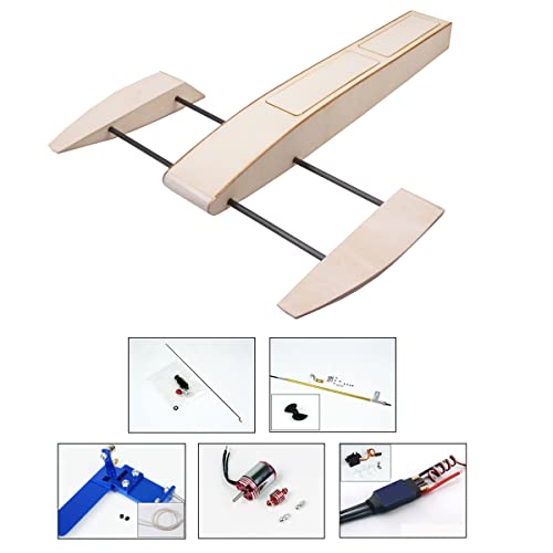 Fozriybefy RC Schnellboot HöLzerner Sponson Outrigger Shrimp Schnellboot ModellbausäTze Funkferngesteuertes Schnellboot, Komplettbausatz von Fozriybefy