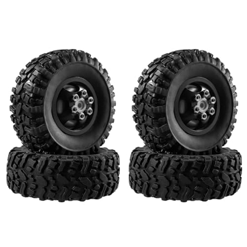 Fozriybefy Schwarz für 1/12 MN82 LC79 MN78 Naughty Dragon Ferngesteuertes Autozubehör Metall-Upgrade-Felgen und Reifen von Fozriybefy