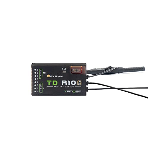 FrSky TD R10 Dreifachantenne kompatibel mit 900 MHz und 2,4 GHz 10 Kanal Low Latency Signal und Langbereich Empfänger von FrSky