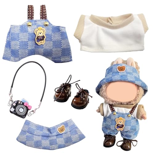 La-Bub Puppe Kleidung,La-Bub 17cm Keychain Doll Kleidung,Puppenkleidung DIY Geschenke (Cowboy) von Fractoluxe