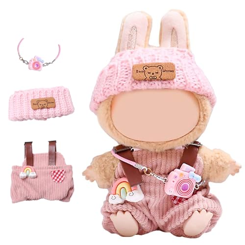 Mini Bekleidung Für 17cm Plüsch, Bekleidungs Zubehör Für 17cm Puppen Mit 1 Hut+Regenbogen Hose +1 Kamera, Puppenkleidung DIY Kinder Geschenke Mini Bekleidung Für 17cm Plüsch, Bekleidungs Zubehör Für 17cm Puppen Mit 1 Hut+Regenbogen Hose +1 Kamera, Puppenkleidung DIY Kinder Geschenke von Fractoluxe