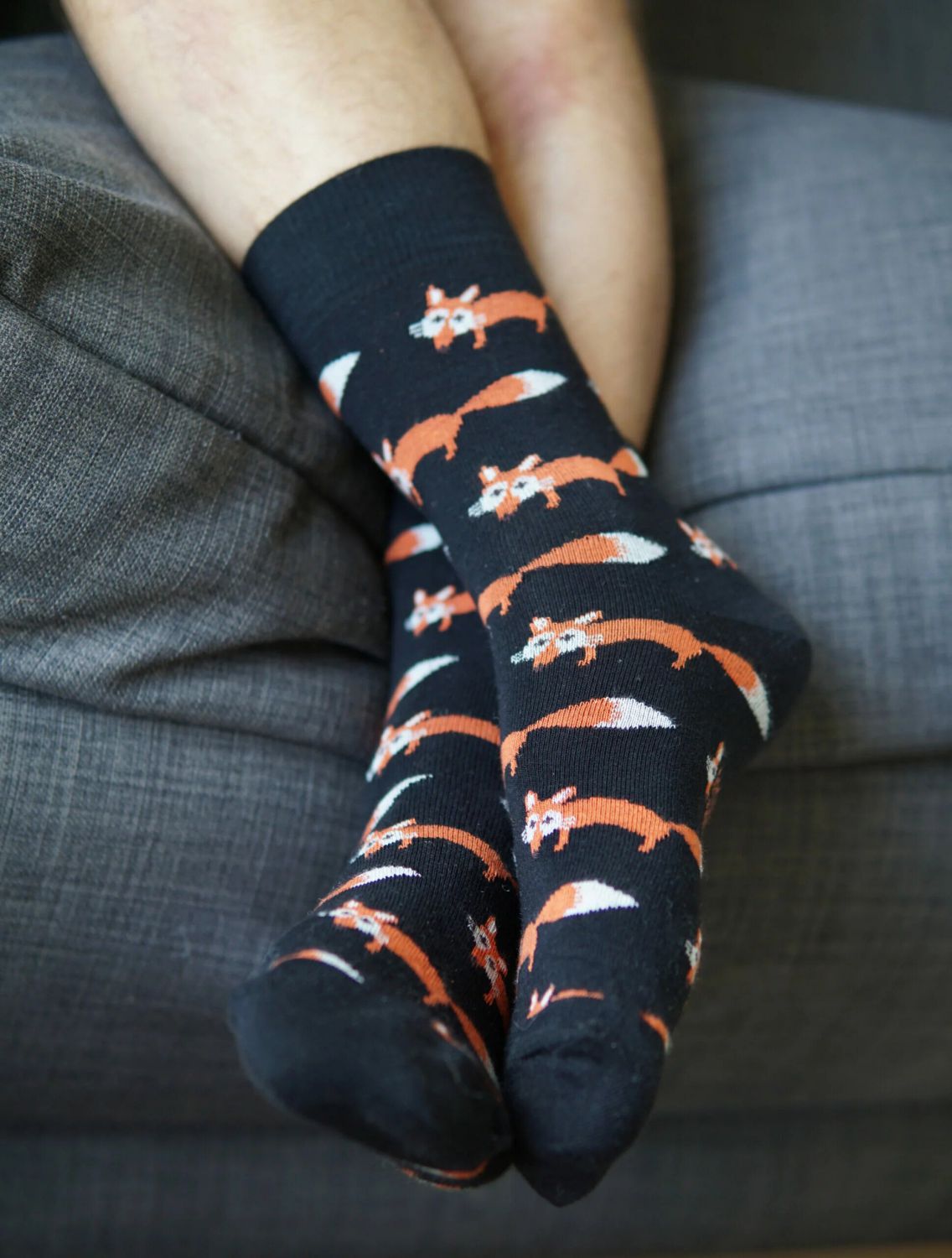 Fräulein Prusselise Erwachsenensocken - 43-46 Fuchs Schwarz von Fräulein Prusselise