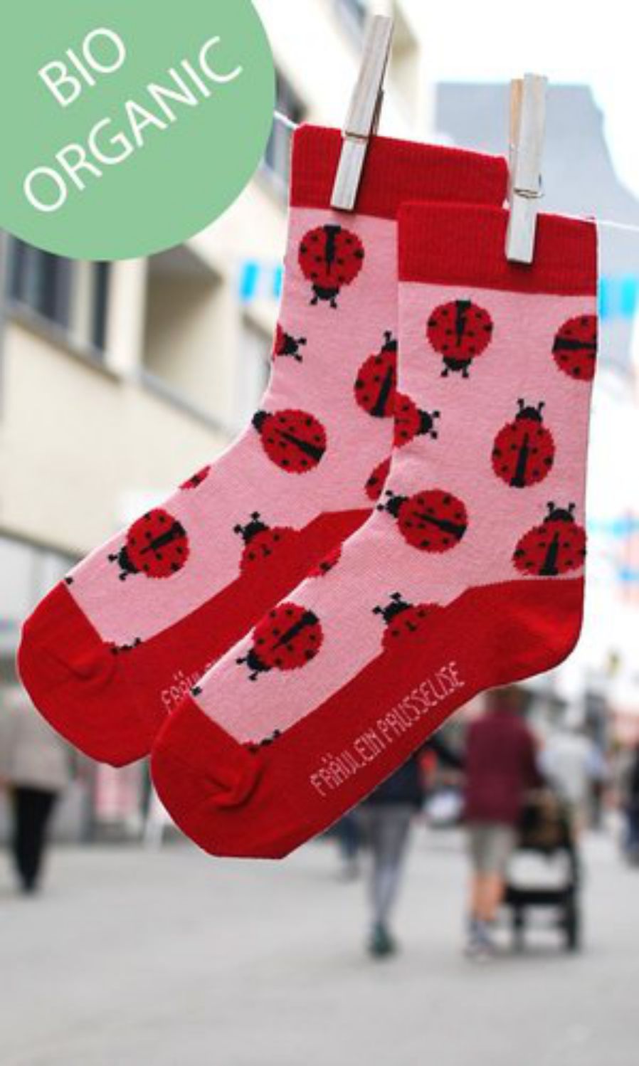 Fräulein Prusselise Kindersocken (Bio) - Marienkäfer 31-34 von Fräulein Prusselise