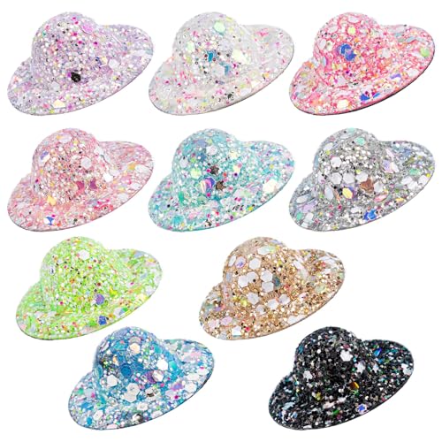 Framendino, Mini-Hüte mit Glitzer-Pailletten, 10 Stück Framendino, Mini-Hüte mit Glitzer-Pailletten, 10 Stück von Framendino