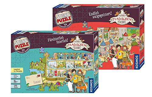 Die Schule der magischen Tiere - Set: Fürchterlich feierlich! (Story Puzzle) + Endlich ausgegeistert! (Story Puzzle) von Franckh-Kosmos Verlag