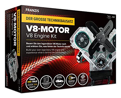 Franzis Verlag V8 Motor 67114 Bausatz ab 14 Jahre, White von Franzis