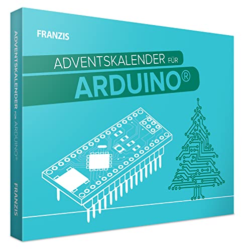 FRANZIS 55110 - Arduino Adventskalender, in 24 Tagen zum smarten Lebkuchenhaus, inkl. 56-seitigem Handbuch, ohne Löten von Franzis