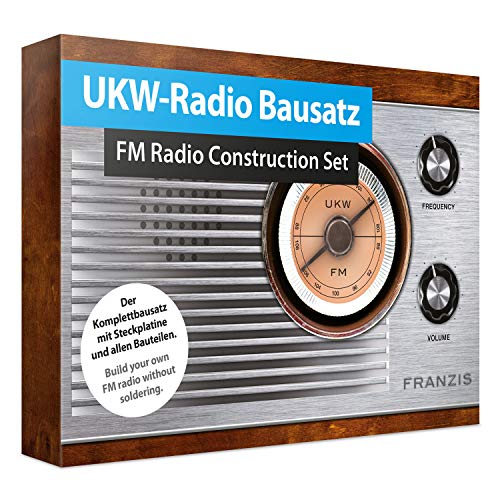 FRANZIS 65287 - UKW-Radio Bausatz, Komplettbausatz mit Steckplatine und allen Bauteilen, zum Zusammenbauen ohne Löten, empfohlen ab 14 Jahren von Franzis