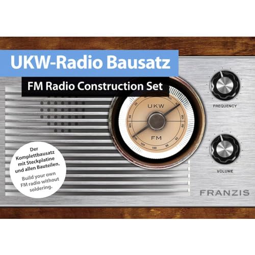 FRANZIS 65287 - UKW-Radio Bausatz, Komplettbausatz mit Steckplatine und allen Bauteilen, zum Zusammenbauen ohne Löten, empfohlen ab 14 Jahren von Franzis