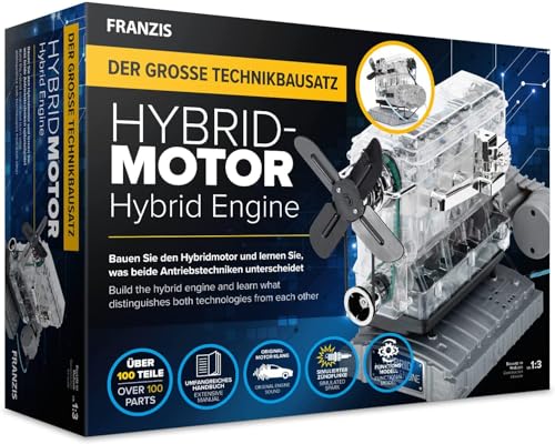 FRANZIS 67157 - Der große Technikbausatz Hybridmotor, originalgetreuer Motorbausatz im Maßstab 1:3, inkl. Soundmodul und 86-seitigem Begleitbuch, Transparent, Mehrfarbig FRANZIS 67157 - Der große Technikbausatz Hybridmotor, originalgetreuer Motorbausatz im Maßstab 1:3, inkl. Soundmodul und 86-seitigem Begleitbuch, Transparent, Mehrfarbig von Franzis