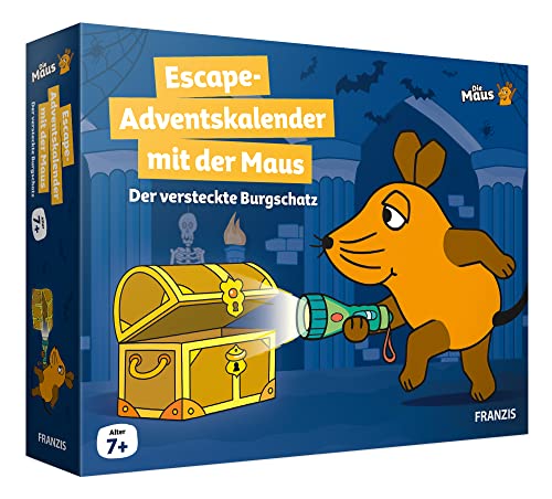 FRANZIS 67169 - Escape Adventskalender mit der Maus - Der versteckte Burgschatz, 24 spannende Rätsel für die Adventszeit, für Kinder ab 7 Jahren von Franzis