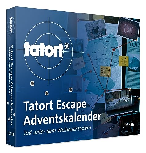FRANZIS 67197 - Tatort Adventskalender, Tod unter dem Weihnachtsstern, Escape Room Adventskalender mit 24 spannenden Rätseln für die Adventszeit von Franzis