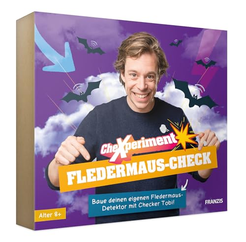 FRANZIS 67248 - CheXperiment - Fledermaus Check - Entdecke mit Checker Tobi die Welt der Fledermäuse und baue deinen eigenen Fledermausdetektor! von Franzis