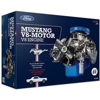 FRANZIS 67501 - Ford Mustang V8-Motor, originalgetreuer Motorbausatz im Maßstab 1:4, inkl. Soundmodul, Anleitung und 100-seitigem Begleitbuch von Franzis
