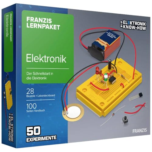 FRANZIS 65272 - Lernpaket Elektronik - Der Schnellstart in die Elektronik - 50 spannende Experimente - empfohlen ab 14 Jahren von Franzis