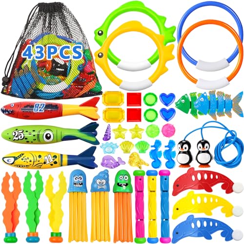 Frasheng 43 Stück Pool Tauchspielzeug für Tauchen Kinder,Tauchringe für Kinder,Wasserspielzeug Kinder mit Tauchringe Edelsteine,Schwimmbad Spielzeug,Poolparty Geschenk Mädchen Junge 5-12 Jahre Frasheng 43 Stück Pool Tauchspielzeug für Tauchen Kinder,Tauchringe für Kinder,Wasserspielzeug Kinder mit Tauchringe Edelsteine,Schwimmbad Spielzeug,Poolparty Geschenk Mädchen Junge 5-12 Jahre von Frasheng