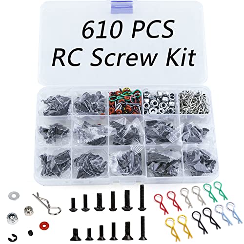 610PCS universell Schraubenwerkzeugsatz für RC-Autoteile, Hardware Befestigungen für Traxxas Axial Redcat Arrma HPI SCX10 Losi 1/8 1/10 1/12 1/16 Scale RC Cars Trucks Crawler, RC-Schraubensatz Losi 610PCS universell Schraubenwerkzeugsatz für RC-Autoteile, Hardware Befestigungen für Traxxas Axial Redcat Arrma HPI SCX10 Losi 1/8 1/10 1/12 1/16 Scale RC Cars Trucks Crawler, RC-Schraubensatz Losi von Fraternize