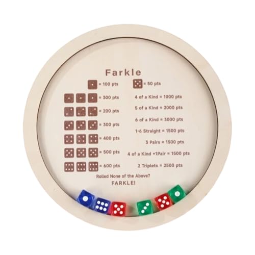 Dice Board, Family Games, Timeless Wooden Craft Delivering Portable Versatility, Playful Entertainment Inspiring Cheerful Moments, Parties Play for Home Travel von Fravsiu
