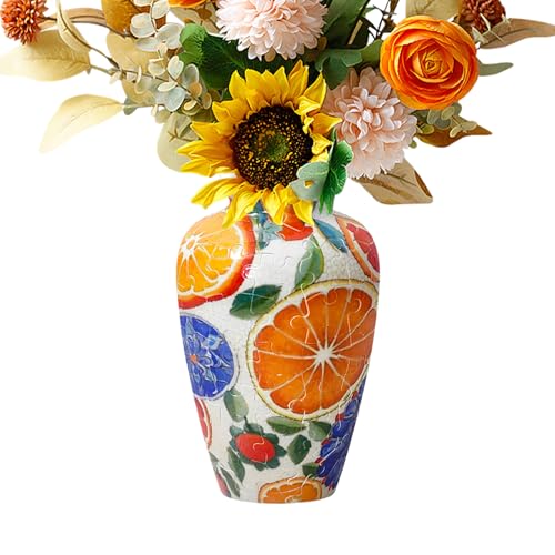 Fravsiu 3D Vase Puzzle, Artistic Flower Vase Craft, Decorative Home Art Project, Elegant Interlocking Design, for Adults, Mother's Day, Kitchen, Living Room, Bedroom, Table, and More von Fravsiu