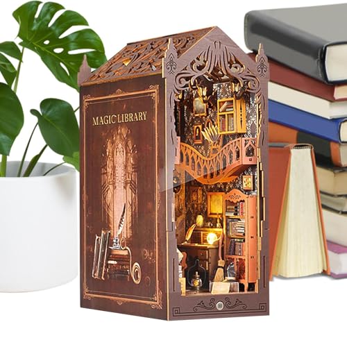 Fravsiu Book Nook Kit, Book Nook, Book Nook Kits für Erwachsene, hölzerne Book Nook, Miniatur-Book Nook, Miniatur-Book Nook Kit für Anfänger für Wohnzimmer- und Arbeitszimmerdekoration Fravsiu Book Nook Kit, Book Nook, Book Nook Kits für Erwachsene, hölzerne Book Nook, Miniatur-Book Nook, Miniatur-Book Nook Kit für Anfänger für Wohnzimmer- und Arbeitszimmerdekoration von Fravsiu