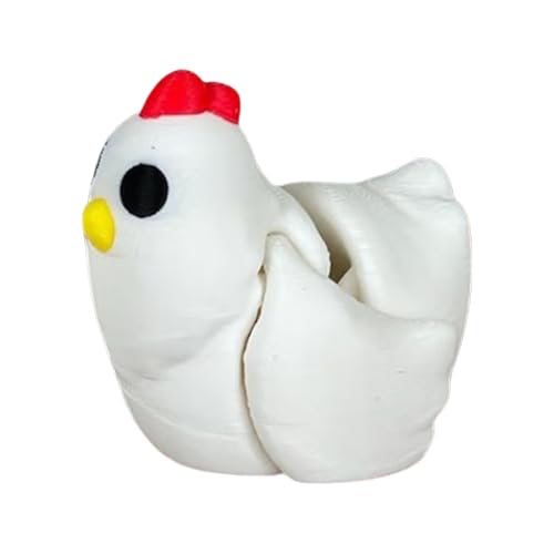 Fravsiu Chicken Statue, Articulated Fidget Toy, beweglich, Tierskulptur, realistisch, 3D Painting, interaktive Stressabdrücke & Desktop-Dekoration für Zuhause, Auto & Studio Fravsiu Chicken Statue, Articulated Fidget Toy, beweglich, Tierskulptur, realistisch, 3D Painting, interaktive Stressabdrücke & Desktop-Dekoration für Zuhause, Auto & Studio von Fravsiu