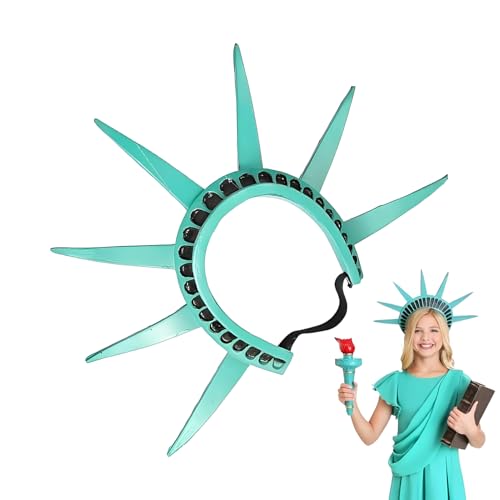Fravsiu Damen-Outfit für 4. Juli | Cosplay-Set Göttliche Göttin | Patriotisches Kostüm Set mit 3 Accessoires für Partys Halloween Events 4. Juli Fravsiu Damen-Outfit für 4. Juli | Cosplay-Set Göttliche Göttin | Patriotisches Kostüm Set mit 3 Accessoires für Partys Halloween Events 4. Juli von Fravsiu