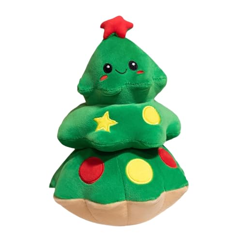 Fravsiu Dekoratives Weihnachts-Plüschtier, 24 cm Plüschspielzeug, Weihnachtstiere, Feiertagspuppen, 24 cm (9,84 Zoll), Weihnachtspuppen, niedliche Plüschpuppen für Feiertagsdekorationen von Fravsiu