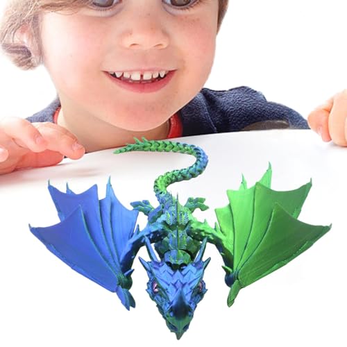 Fravsiu Drache mit Gelenken, bedruckt, Drache mit Flügeln, Drachenspielzeug, lindert Stress und fördert die Kreativität mit einem beweglichen Spielzeug für die Dekoration des Hauses Fravsiu Drache mit Gelenken, bedruckt, Drache mit Flügeln, Drachenspielzeug, lindert Stress und fördert die Kreativität mit einem beweglichen Spielzeug für die Dekoration des Hauses von Fravsiu