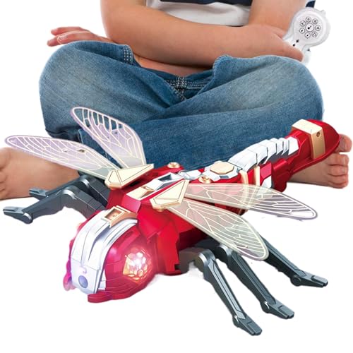Fravsiu Dragonfly Remote Control, Dragonfly Roboter mit Spray, Rc Dragonfly mit LED-Lichtern, 2,4 GHz, realistisch, Musikaloboter für Kinder und Erwachsene, perfekt für Outdoor Play und Spaß Fravsiu Dragonfly Remote Control, Dragonfly Roboter mit Spray, Rc Dragonfly mit LED-Lichtern, 2,4 GHz, realistisch, Musikaloboter für Kinder und Erwachsene, perfekt für Outdoor Play und Spaß von Fravsiu