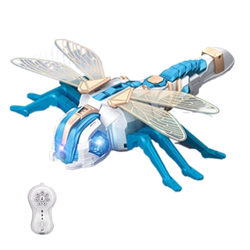 Fravsiu Dragonfly Remote Control, Dragonfly Roboter mit Spray, Rc Dragonfly mit LED-Lichtern, 2,4 GHz, realistisch, Musikaloboter für Kinder und Erwachsene, perfekt für Outdoor Play und Spaß Fravsiu Dragonfly Remote Control, Dragonfly Roboter mit Spray, Rc Dragonfly mit LED-Lichtern, 2,4 GHz, realistisch, Musikaloboter für Kinder und Erwachsene, perfekt für Outdoor Play und Spaß von Fravsiu