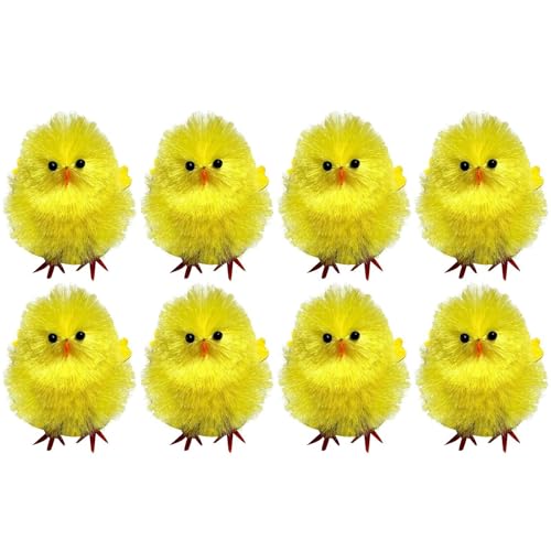 Fravsiu Easter Chicks, Easter Plush Chickens, Yellow Chicken Plush, Easter Basket Filler, Cute Chicken Figures 8X Easter Small Yellow Chicken Plush for Spring Decor, Easter Basket and Home Decor Fravsiu Easter Chicks, Easter Plush Chickens, Yellow Chicken Plush, Easter Basket Filler, Cute Chicken Figures 8X Easter Small Yellow Chicken Plush for Spring Decor, Easter Basket and Home Decor von Fravsiu