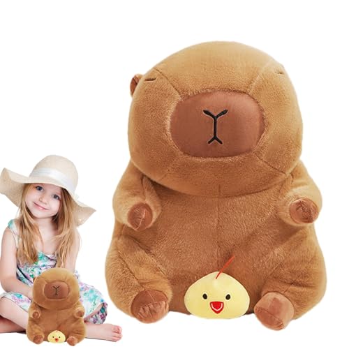 Fravsiu Gefülltes Capybara, Capybara Plüschtier - Süßes Tierplüschtier | 13,8 Zoll großes, gemütliches Capybara-Plüschkissen, niedliche weiche Plüsch-Capybara-Plüschtierpuppe für Kinder, Mädchen und Fravsiu Gefülltes Capybara, Capybara Plüschtier - Süßes Tierplüschtier | 13,8 Zoll großes, gemütliches Capybara-Plüschkissen, niedliche weiche Plüsch-Capybara-Plüschtierpuppe für Kinder, Mädchen und von Fravsiu