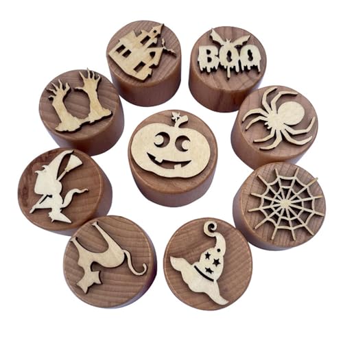 Fravsiu Halloween Clay Stamps, Halloween Stamps Set, Clay Stamps for Kids, Wooden Clay Stamps, Clay Stamp Set, Holz Kinder 's Handmade Plasticine Clay Stamp Set for Clay Crafts Dough Fravsiu Halloween Clay Stamps, Halloween Stamps Set, Clay Stamps for Kids, Wooden Clay Stamps, Clay Stamp Set, Holz Kinder 's Handmade Plasticine Clay Stamp Set for Clay Crafts Dough von Fravsiu