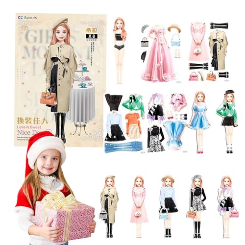 Fravsiu Magnet-Anziehspiele, Anziehpuppen | Sicheres und harmloses Prinzessinnen-Anziehpuppen-Set - Prinzessin-Anziehpuppe aus Papier, leicht zu greifen, Geschenk für Kinder, Mädchen im Alter von 4–7 Fravsiu Magnet-Anziehspiele, Anziehpuppen | Sicheres und harmloses Prinzessinnen-Anziehpuppen-Set - Prinzessin-Anziehpuppe aus Papier, leicht zu greifen, Geschenk für Kinder, Mädchen im Alter von 4–7 von Fravsiu