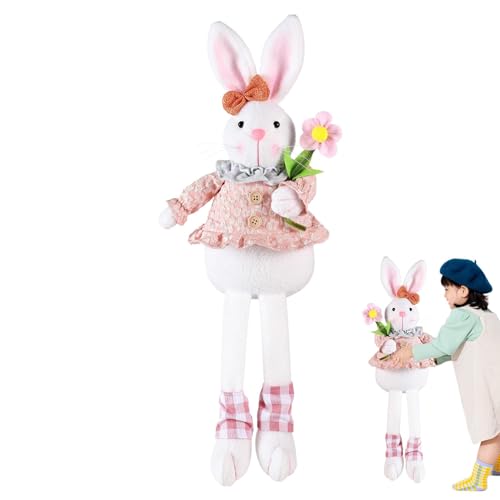 Fravsiu Plüschtier Hase, Osterhase, Plüsch, lustiges Osterhasen- mit Langen Beinen für Karotten oder Blumen | Dekoratives Kissen in Form eines sitzenden Fravsiu Plüschtier Hase, Osterhase, Plüsch, lustiges Osterhasen- mit Langen Beinen für Karotten oder Blumen | Dekoratives Kissen in Form eines sitzenden von Fravsiu