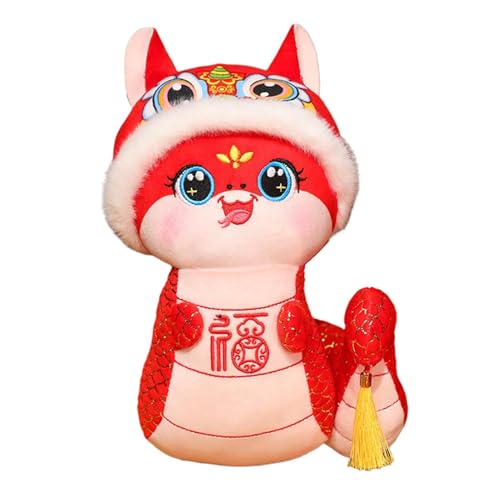 Fravsiu Plüschtier mit Schlangenmotiv, Jahr der Schlange Plüsch, chinesisches Neujahrs-Spielzeug, Schlange für zu Hause und festliche Feiern von Fravsiu