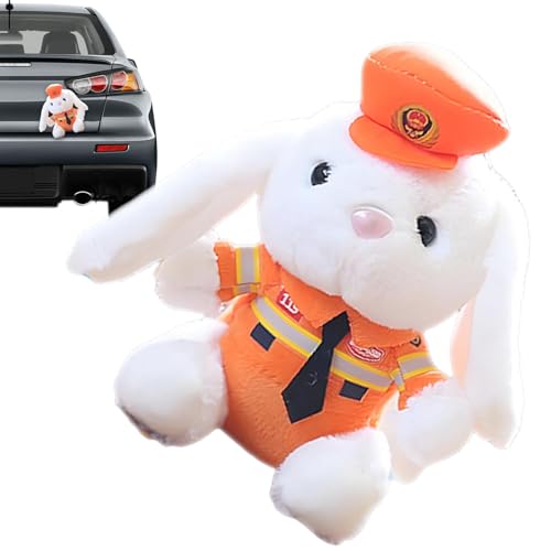 Fravsiu Policeman Bunny Plüschtier | Cartoon Trunk Hase, Ornament | Niedliche Cartoon Trunk Dekoration | Auto Tail Pendant Plush Motorcycle Decoration Plush Toy Rabbit Trunk Car Ornament Decoration Fravsiu Policeman Bunny Plüschtier | Cartoon Trunk Hase, Ornament | Niedliche Cartoon Trunk Dekoration | Auto Tail Pendant Plush Motorcycle Decoration Plush Toy Rabbit Trunk Car Ornament Decoration von Fravsiu