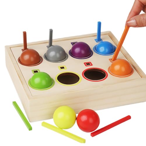 Fravsiu Preschool Color Sorting Balls, Wooden Educational Matching Game for Kids, Color Sorting Toy for Kindergarten Learning, interaktives Lernspielzeug für Kinder ab 3 Jahren Fravsiu Preschool Color Sorting Balls, Wooden Educational Matching Game for Kids, Color Sorting Toy for Kindergarten Learning, interaktives Lernspielzeug für Kinder ab 3 Jahren von Fravsiu