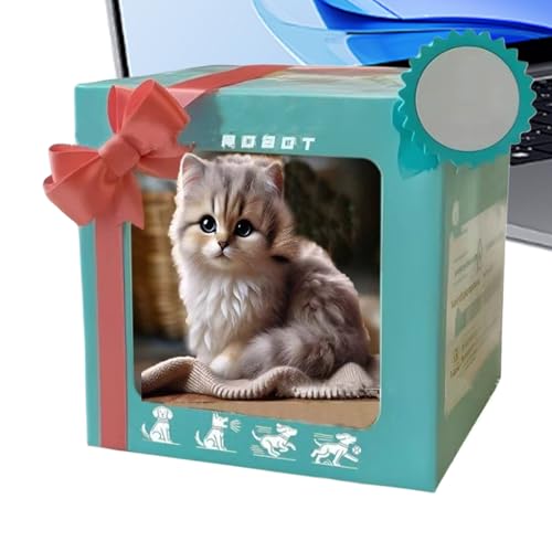 Fravsiu Robot Pet, Cat Companion, Smart Toy, Dynamic Simulation Exhibits Vivid Motion and Lifelikes responses, Reactive Gestures Spark True Delight, für Erwachsene, Mädchen, Senioren von Fravsiu
