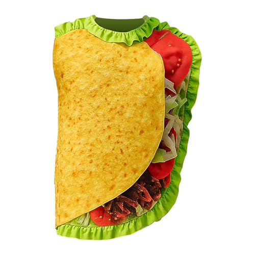 Fravsiu Taco -Kostüm, mexikanisches Burrito -Outfit, leichter atmungsaktives Stoff, lebendiger farbenfroh von Fravsiu
