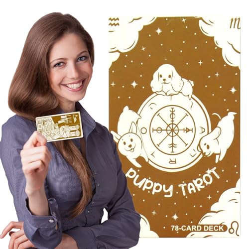 Fravsiu Tarot Cards, Dog Themed Oracle Fortune Telling Deck, Divination and Fate Reading Match, Family Entertainment Board Game for Parties & Gatherings 4.06x2.36 Inches Fravsiu Tarot Cards, Dog Themed Oracle Fortune Telling Deck, Divination and Fate Reading Match, Family Entertainment Board Game for Parties & Gatherings 4.06x2.36 Inches von Fravsiu