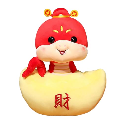 Fravsiu Year of The Snake Plush, Animals Throw Pillow, 24,7 cm (9,8 Zoll) Snake Mascot, Snake Decoration Plush Toy, 2025 Chinese New Year, Snake Stuffed Animal, Bedroom Snake Pillow, von Fravsiu