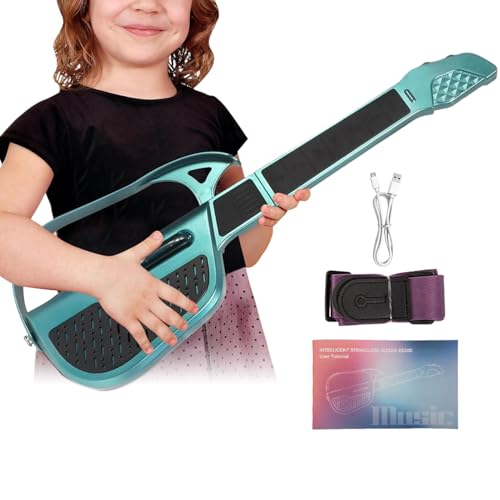 Gitarre | Saitenlose Anfänger Gitarre | Elektrische Zusammenklappbares Musikinstrument Für Musikerziehung Kinder Reise Schule Unterricht Zuhause von Fravsiu