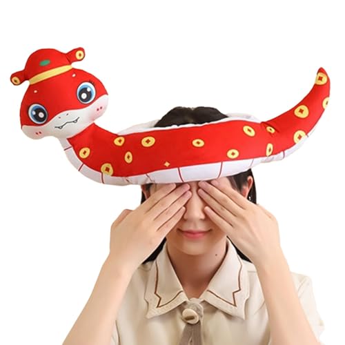 Schlangen-Kopfbedeckung, Schlangenmaskottchen-Kostümhut, Neujahrs-Maskottchen-Kostüm, Rollenspiel-Tier-Kopfbedeckung für das Jahr der Schlange, lustiges Cosplay-Zubehör für Nacken-Events Schlangen-Kopfbedeckung, Schlangenmaskottchen-Kostümhut, Neujahrs-Maskottchen-Kostüm, Rollenspiel-Tier-Kopfbedeckung für das Jahr der Schlange, lustiges Cosplay-Zubehör für Nacken-Events von Fravsiu